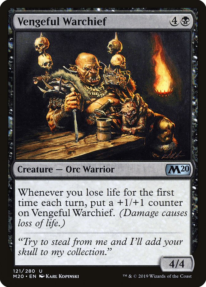 Vengeful Warchief 121 (Core Set 2020)  - Foil | Good Games Adelaide SA