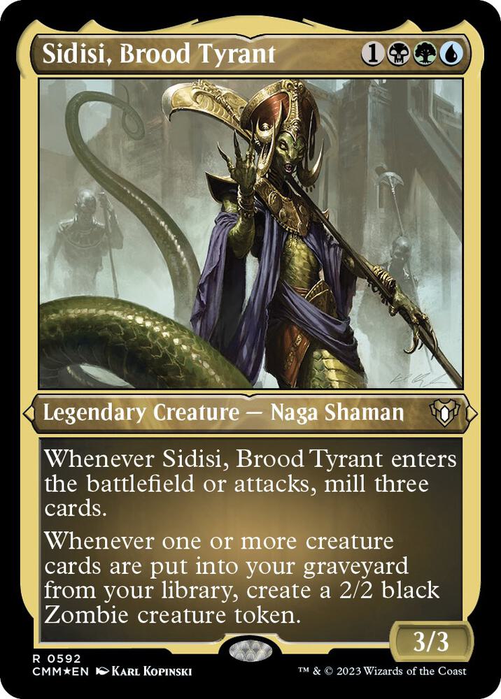 Sidisi, Brood Tyrant 592 (Commander Masters)  - Etched Foil | Good Games Adelaide SA