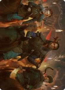Candlelit Cavalry Art Card 48 (Art Series: Innistrad: Midnight Hunt)  | Good Games Adelaide SA
