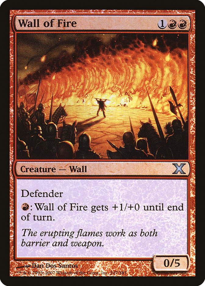 Wall of Fire (Premium Foil) [Tenth Edition] | Good Games Adelaide SA