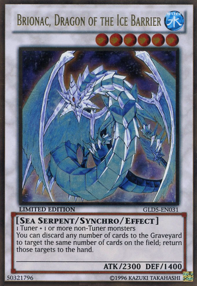 Brionac, Dragon of the Ice Barrier [GLD5-EN031] Gold Rare | Good Games Adelaide SA