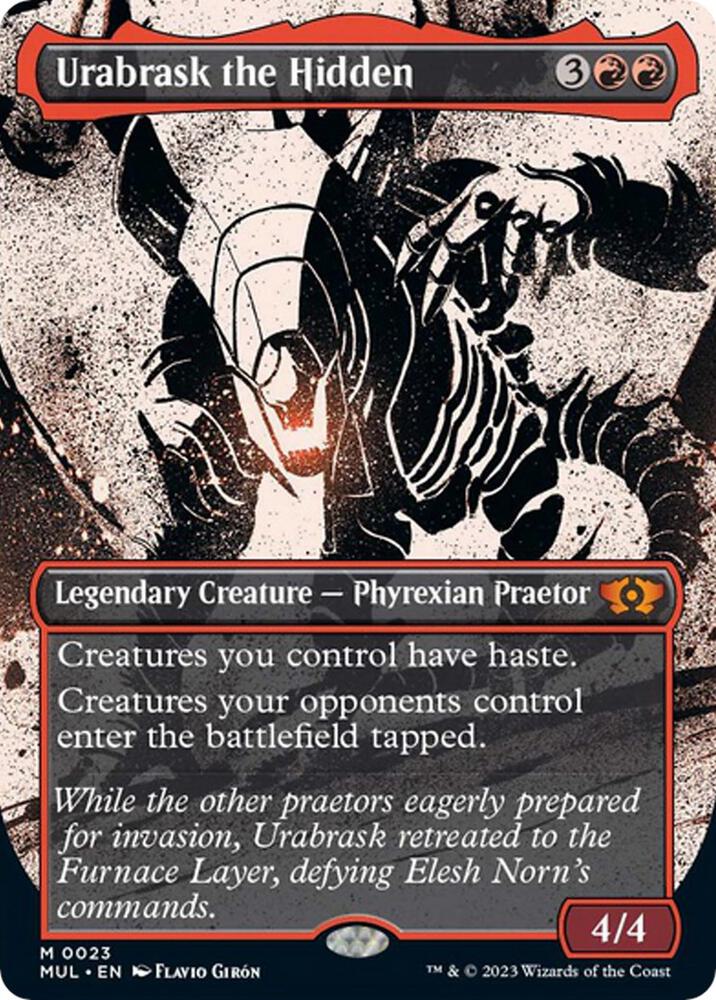 Urabrask the Hidden 23 (March of the Machine: Multiverse Legends)  - Borderless Foil | Good Games Adelaide SA