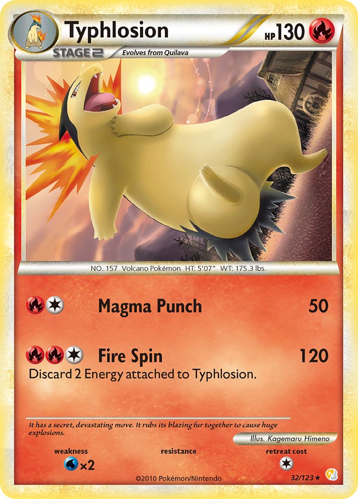 Typhlosion (32/123) (Theme Deck Exclusive) [HeartGold & SoulSilver: Base Set] | Good Games Adelaide SA