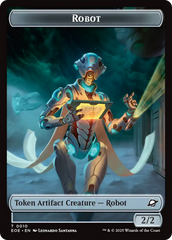 Robot // Emblem - Tezzeret, Cruel Captain Double-Sided Token [Edge of Eternities Tokens] | Good Games Adelaide SA