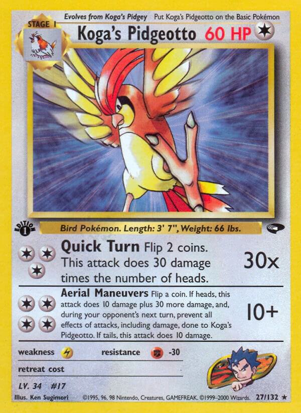 Koga's Pidgeotto 027/132 (Gym Challenge)  - 1st Edition | Good Games Adelaide SA