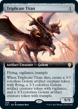 Triplicate Titan Extended Art 406 (Commander 2021)  | Good Games Adelaide SA