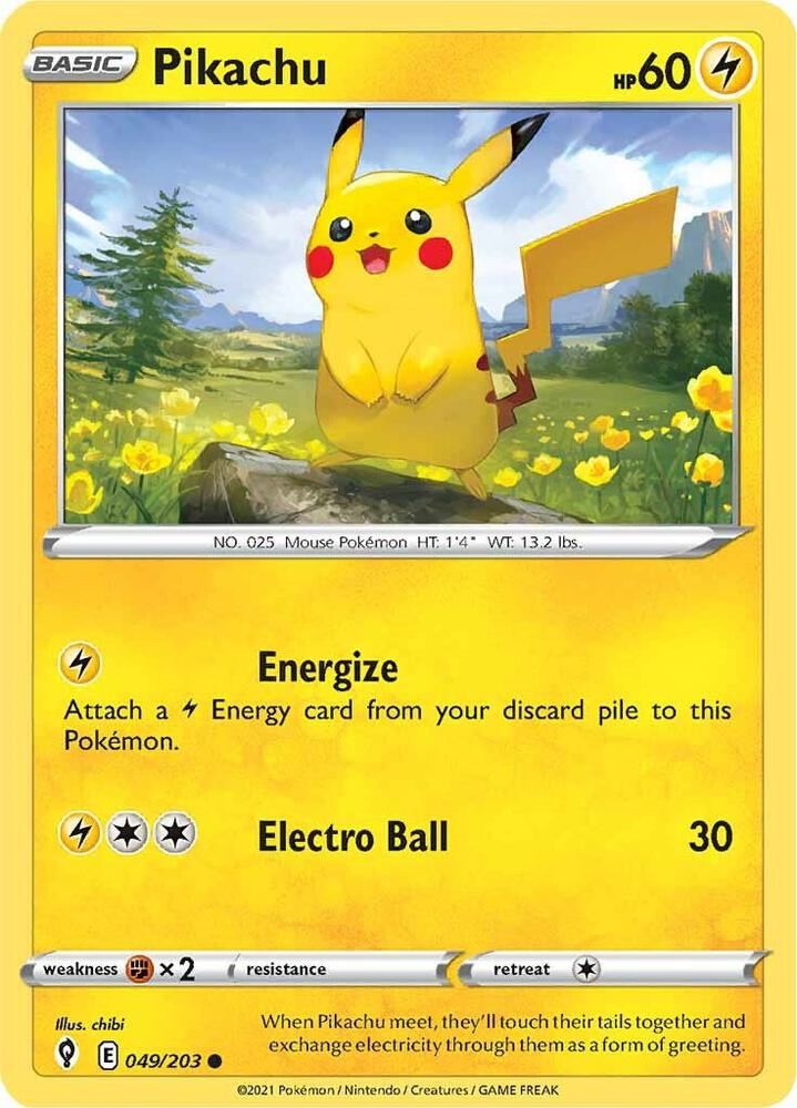 Pikachu 049/203 (SWSH07: Evolving Skies)  | Good Games Adelaide SA