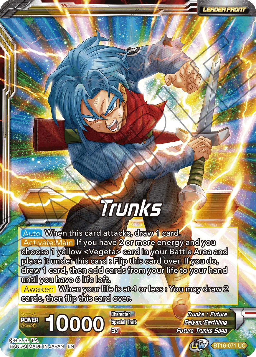 Trunks // SSB Vegeta & SS Trunks, Father-Son Onslaught (BT16-071) [Realm of the Gods Prerelease Promos] | Good Games Adelaide SA