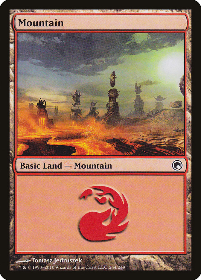 Mountain (244) [Scars of Mirrodin] | Good Games Adelaide SA