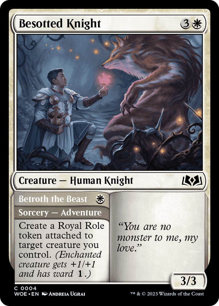 Besotted Knight // Betroth the Beast [Wilds of Eldraine] | Good Games Adelaide SA