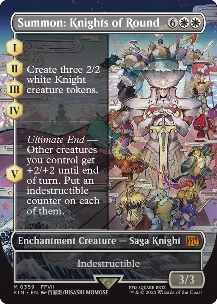 Summon: Knights of Round 359 (FINAL FANTASY)  - Borderless Foil | Good Games Adelaide SA
