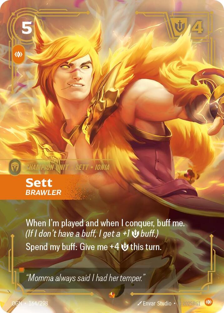 Sett - Brawler 164/298 (Origins)  - Foil | Good Games Adelaide SA