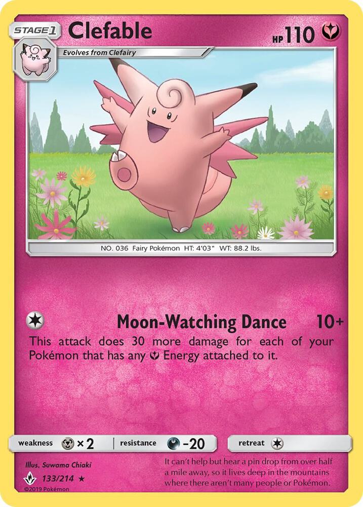 Clefable 133/214 (SM - Unbroken Bonds)  | Good Games Adelaide SA