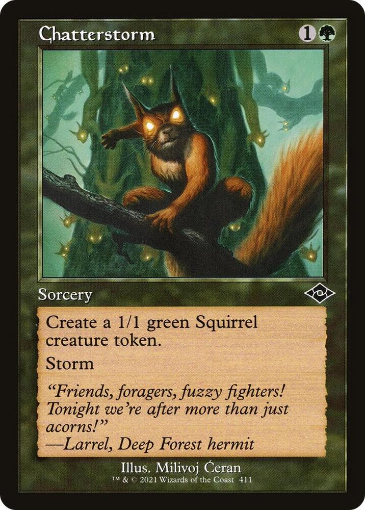 Chatterstorm Retro Frame 411 (Modern Horizons 2)  - Foil | Good Games Adelaide SA