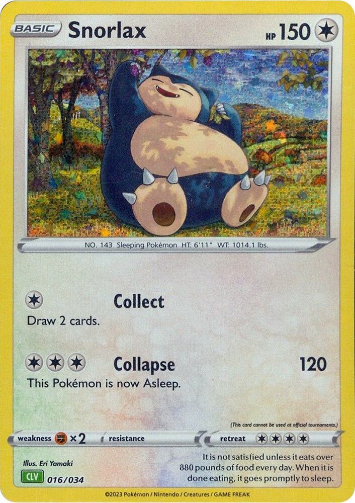 Snorlax 016/034 (Trading Card Game Classic)  - Holofoil | Good Games Adelaide SA