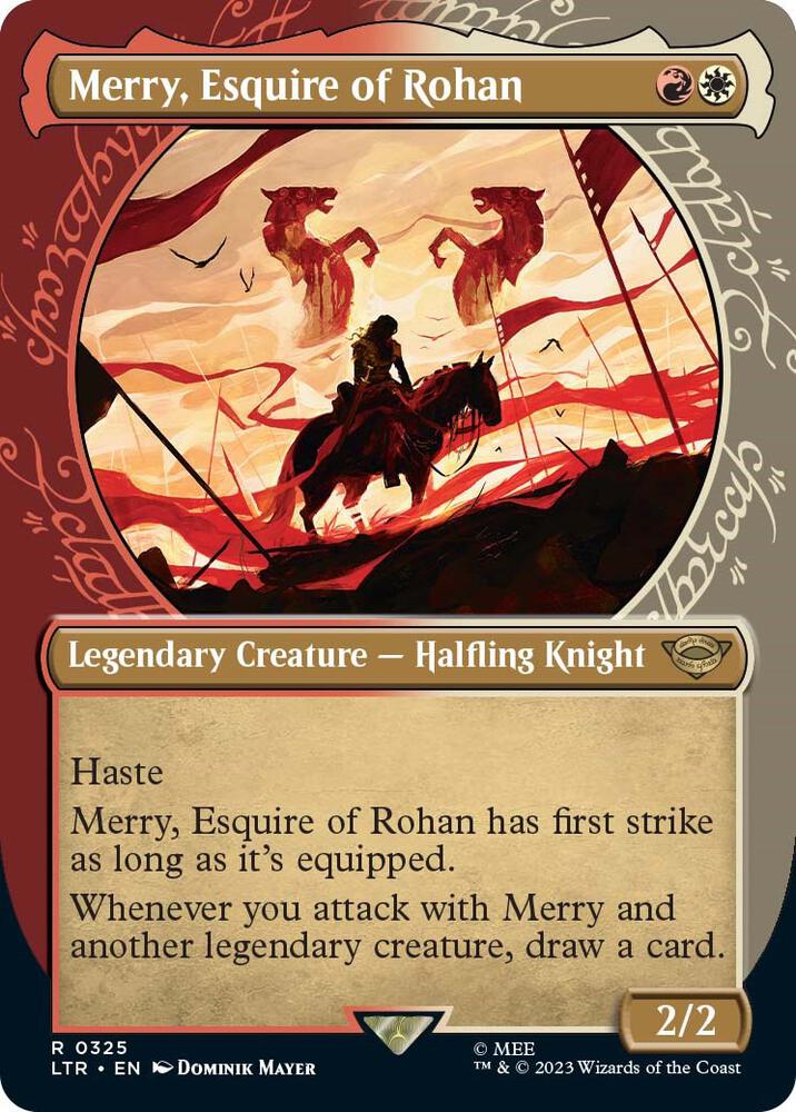 Merry, Esquire of Rohan 325 (Universes Beyond: The Lord of the Rings: Tales of Middle-earth)  - Showcase Foil | Good Games Adelaide SA