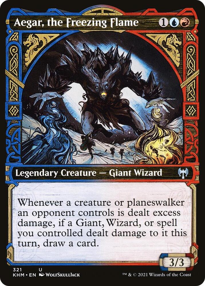 Aegar the Freezing Flame Showcase 321 (Kaldheim)  - Foil | Good Games Adelaide SA