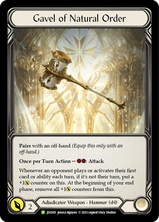 Gavel of Natural Order [JDG005] (Promo)  Cold Foil | Good Games Adelaide SA