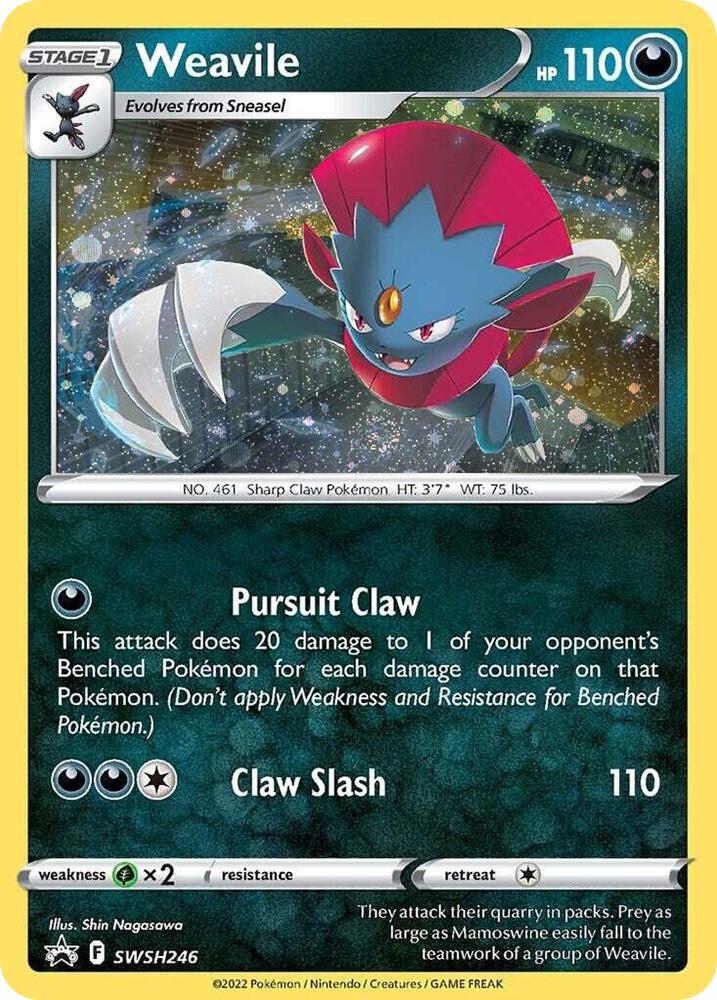 Weavile SWSH246 (SWSH: Sword & Shield Promo Cards)  - Holofoil | Good Games Adelaide SA