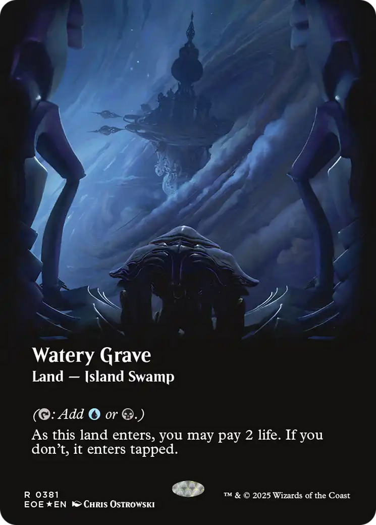 Watery Grave (Borderless) (Galaxy Foil) [Edge of Eternities] | Good Games Adelaide SA