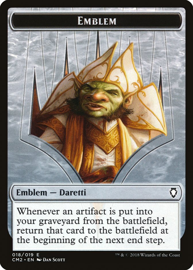 Emblem - Daretti, Scrap Savant [Commander Anthology Volume II Tokens] | Good Games Adelaide SA