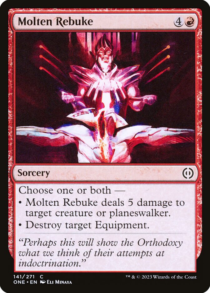 Molten Rebuke 141 (Phyrexia: All Will Be One)  - Foil | Good Games Adelaide SA