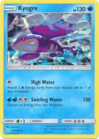 Kyogre 53 236 Cracked Ice Holo 053/236 (Deck Exclusives)  - Holofoil | Good Games Adelaide SA