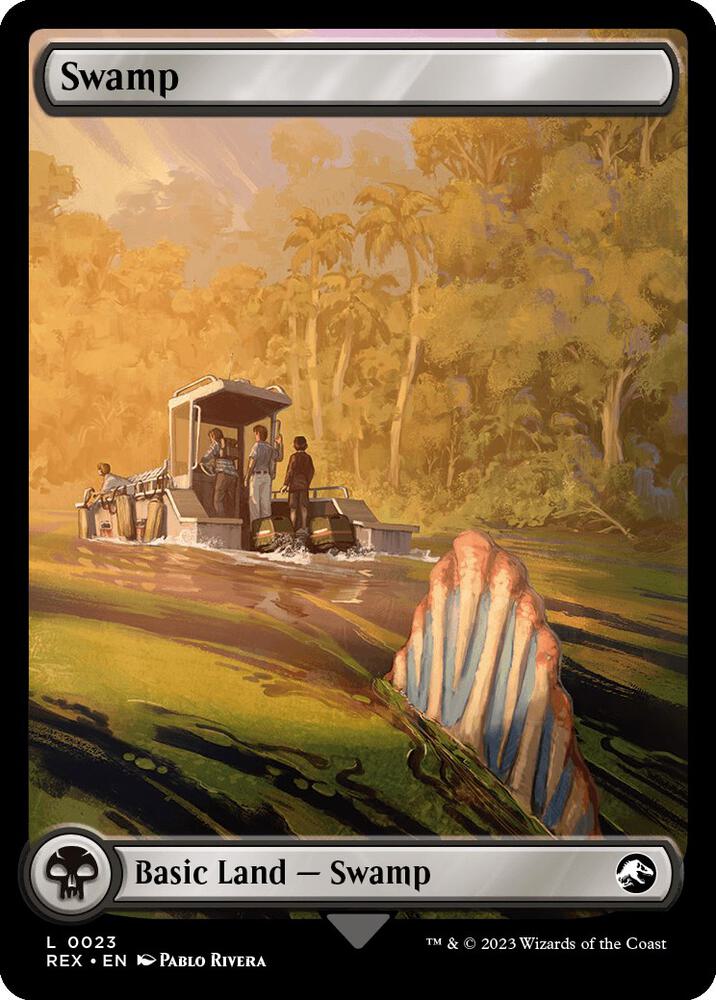 Swamp 23 (Universes Beyond: Jurassic World Collection)  - Foil | Good Games Adelaide SA