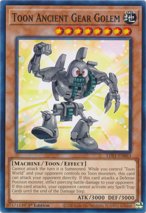 Toon Ancient Gear Golem [LDS1-EN063] Common | Good Games Adelaide SA