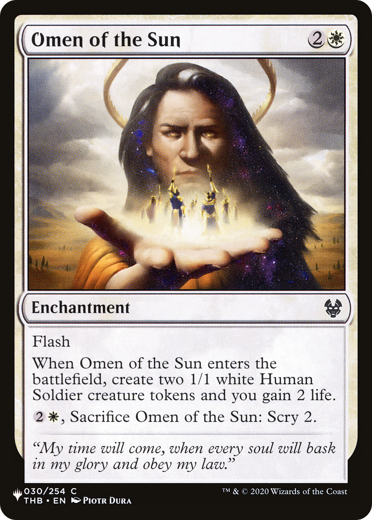 Omen of the Sun [The List Reprints] | Good Games Adelaide SA