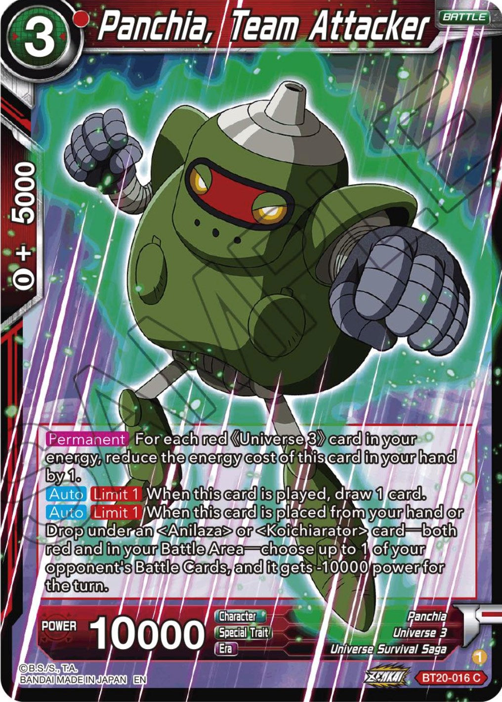Panchia, Team Attacker (BT20-016) [Power Absorbed] | Good Games Adelaide SA
