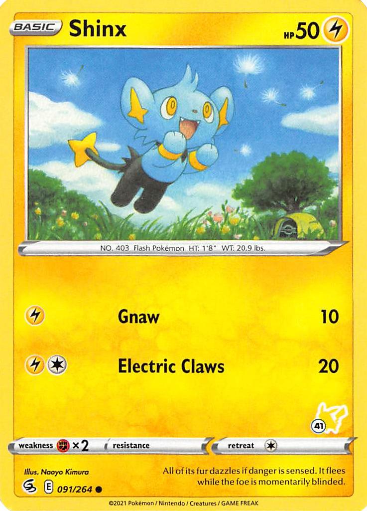 Shinx (091/264) (Pikachu Stamp #41) [Battle Academy 2022] | Good Games Adelaide SA