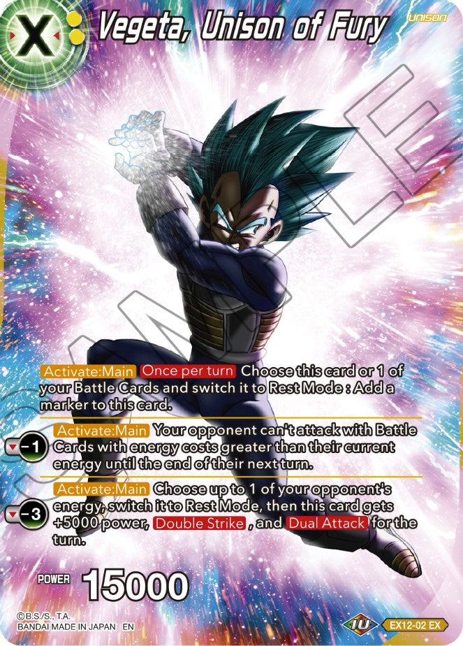 Vegeta, Unison of Fury (EX12-02) [Theme Selection: History of Vegeta] | Good Games Adelaide SA