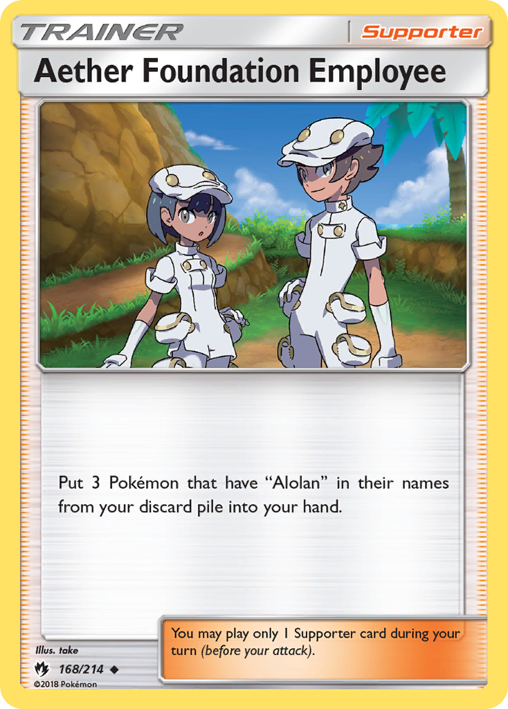 Aether Foundation Employee (168/214) [Sun & Moon: Lost Thunder] | Good Games Adelaide SA