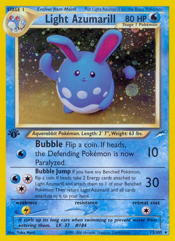 Light Azumarill 013/105 (Neo Destiny)  - 1st Edition Holofoil | Good Games Adelaide SA