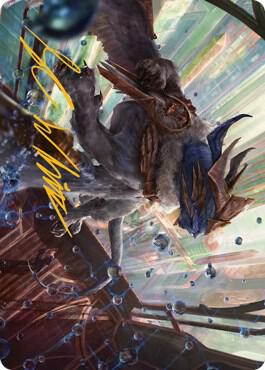 Change of Plans Art Card Gold Stamped Signature 52 (Art Series: Streets of New Capenna)  | Good Games Adelaide SA