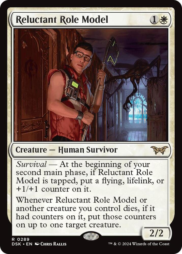 Reluctant Role Model (Lurking Evil) 289 (Duskmourn: House of Horror)  - Foil | Good Games Adelaide SA
