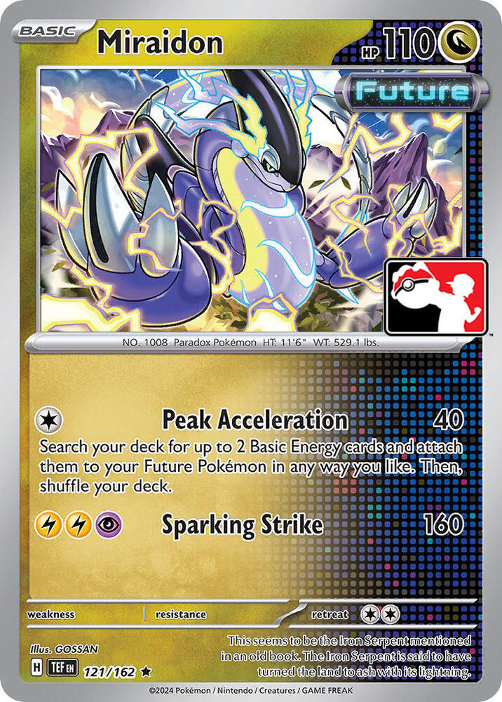 Miraidon Series 5/6 121/162 (Prize Pack Series Cards)  | Good Games Adelaide SA