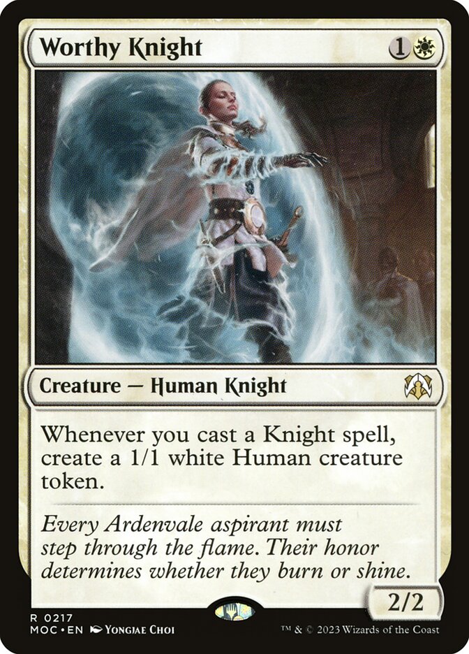 Worthy Knight 217 (Commander: March of the Machine)  | Good Games Adelaide SA
