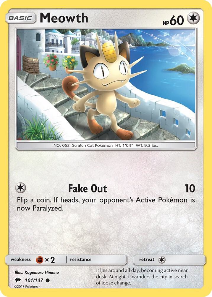 Meowth 101/147 (SM - Burning Shadows)  | Good Games Adelaide SA