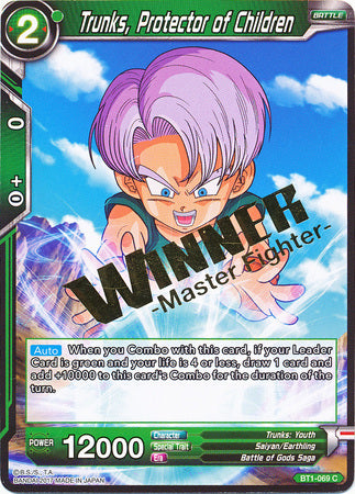 Trunks, Protector of Children (Winner Stamped) (BT1-069) [Tournament Promotion Cards] | Good Games Adelaide SA