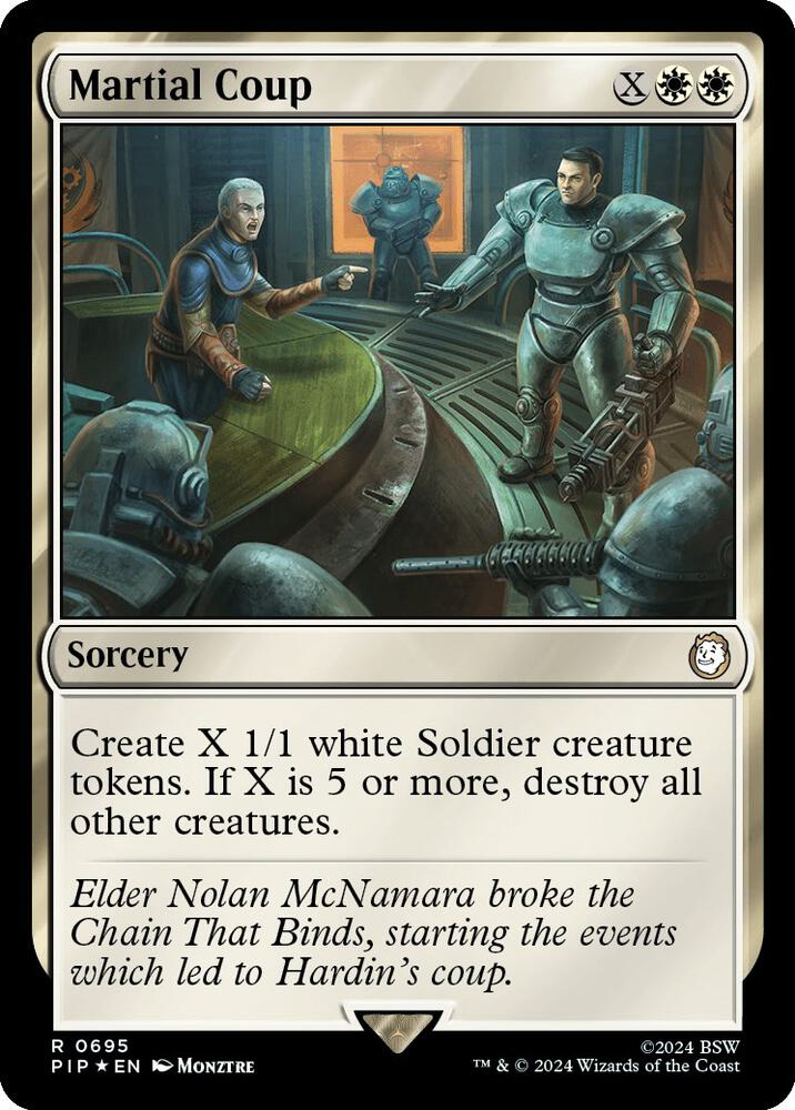 Martial Coup 695 (Universes Beyond: Fallout)  - Foil | Good Games Adelaide SA