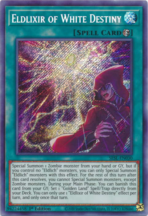 Eldlixir of White Destiny [SESL-EN030] Secret Rare | Good Games Adelaide SA