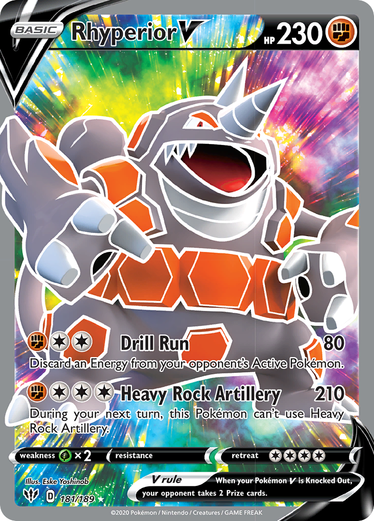 Rhyperior V (181/189) [Sword & Shield: Darkness Ablaze] | Good Games Adelaide SA