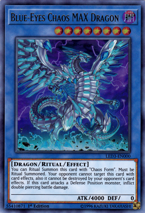 Blue-Eyes Chaos MAX Dragon [LED3-EN000] Ultra Rare | Good Games Adelaide SA