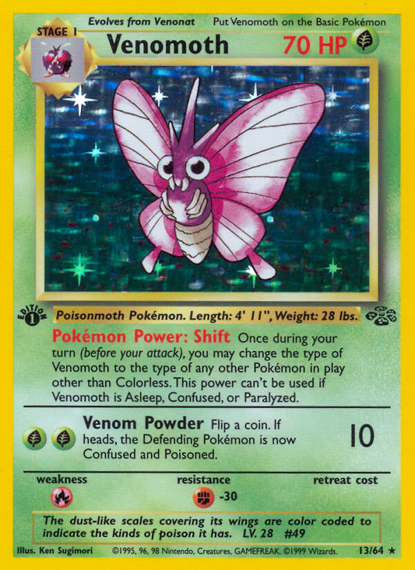 Venomoth (13/64) [Jungle 1st Edition] | Good Games Adelaide SA