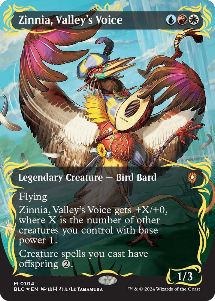 Zinnia, Valleys Voice 104 (Commander: Bloomburrow)  - Foil | Good Games Adelaide SA