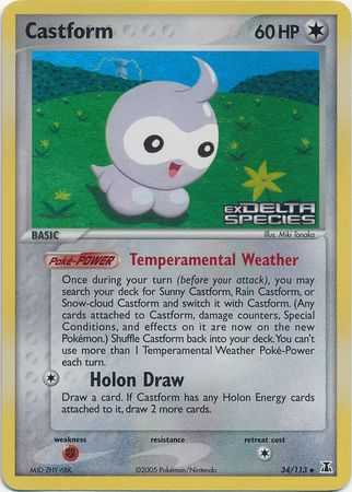 Castform (34/113) (Stamped) [EX: Delta Species] | Good Games Adelaide SA