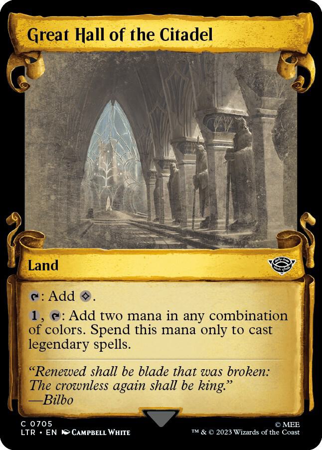 Great Hall of the Citadel 705 (Universes Beyond: The Lord of the Rings: Tales of Middle-earth)  - Showcase Scroll | Good Games Adelaide SA