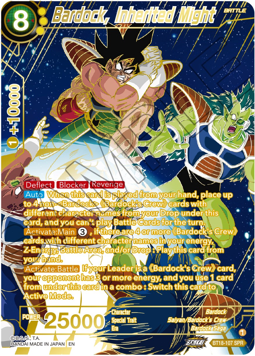 Bardock, Inherited Might (SPR) (BT18-107) [Dawn of the Z-Legends] | Good Games Adelaide SA